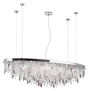 Lustră de cristal pe cablu Orion CRYSTALRIVER 21xG9/40W/230V crom lucios