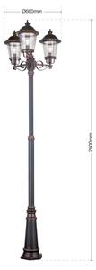 Lampă de exterior Orion KENZO 3xE27/100W/230V IP44 bronz/patină