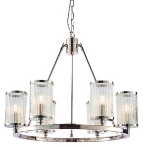 Lustră pe lanț Endon 74128 EASTON 6xE14/6W/230V crom lucios