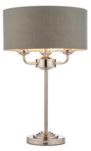 Lampă de masă Endon 99149 HIGHCLERE 3xE14/18W/230V gri/crom lucios