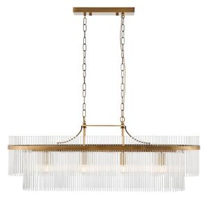 Lustră pe lanț Endon 112573 MARIETTA 4xE14/6W/230V alamă/transparent