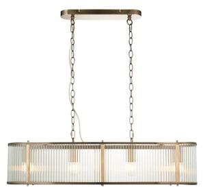 Lustră pe lanț Endon 110945 RIDGETON 4xE14/6W/230V alamă/transparent