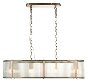 Lustră pe lanț Endon 110945 RIDGETON 4xE14/6W/230V alamă/transparent