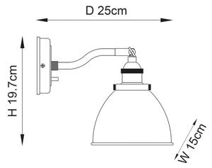 Spot de perete Endon 98746 FRANKLIN 1xE14/7W/230V alamă