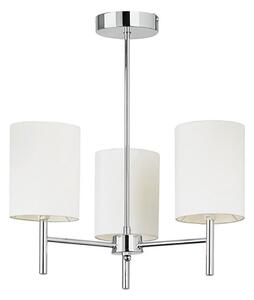 Lustră pe tijă Endon 56642 BRIO 3xE14/40W/230V crom lucios/alb