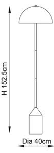 Lampadar Endon 90521 NOVA 1xE27/60W/230V alamă