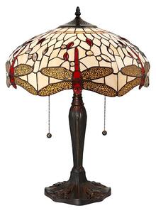 Endon 64085 - Lampă de masă Tiffany DRAGONFLY, 2xE27/60W/230V, diam. 41 cm