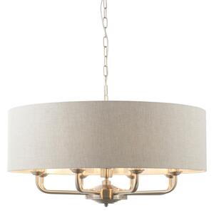 Lustră pe lanț Endon 99152 HIGHCLERE 8xE14/40W/230V gri/crom mat