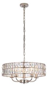 Lustră pe lanț Endon 104467 CLIFTON 5xE14/6W/230V crom lucios/transparent