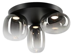 Plafonieră LED VASO LED/12W/230V d. 42 cm negru/fumuriu