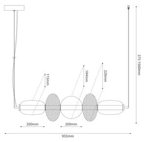 Lustră LED pe cablu ARAME LED/32W/230V negru