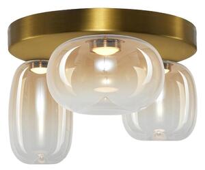 Plafonieră LED VASO LED/12W/230V d. 42 cm auriu/fumuriu