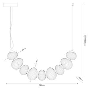 Lustră LED pe cablu BOLLA LED/36W/230V auriu/bej fumuriu