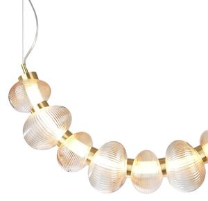 Lustră LED pe cablu BOLLA LED/36W/230V auriu/bej fumuriu