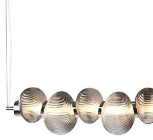 Lustră LED suspendată pe cablu BOLLA LED/32W/230V, crom lucios/gri fumuriu