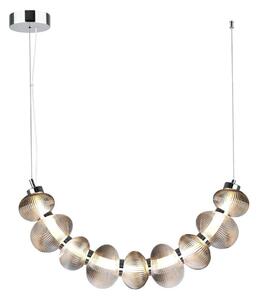 Lustră LED suspendată pe cablu BOLLA LED/36W/230V, crom lucios/gri fumuriu