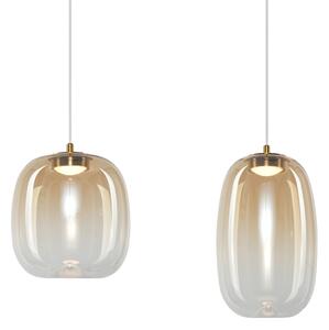Lustră LED pe cablu VASO LED/15W/230V auriu/fumuriu