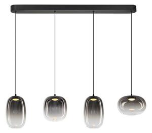Lustră LED pe cablu VASO LED/15W/230V negru/fumuriu
