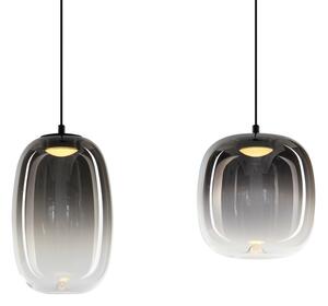 Lustră LED pe cablu VASO LED/15W/230V negru/fumuriu