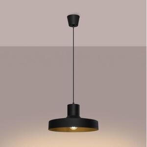 Lustră pe cablu Sollux SL.1703 BILO 1xE27/15W/230V d. 35 cm negru