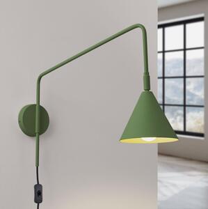 Lampă de perete Sollux SL.1700 NOX 1xE14/10W/230V verde