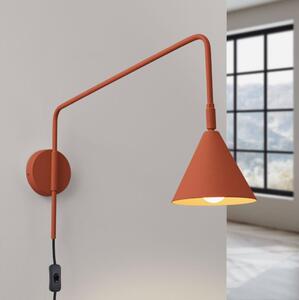 Lampă de perete Sollux SL.1701 NOX 1xE14/10W/230V portocaliu