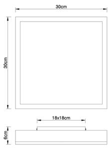 Plafonieră LED Globo 416080AD1 DORO LED/12W/230V 3000K 30x30 cm