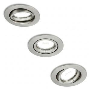 Philips - Set de 3 corpuri de tavan încastrate PERIDOT 1xGU10/7W/230V argintiu