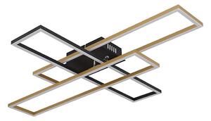 Plafonieră LED Globo 67208-40G DAKARI 40W/230V 3000K 60x80 cm negru/auriu