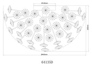 Plafonieră LED Globo 64135D KATRINA 4xG9/3,5W/230V auriu