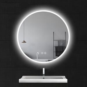 Oglindă, Fluminia, Calatrava-90, External light, rotundă, cu iluminare LED și dezaburire