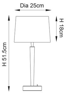 Lampă de masă cu port USB Endon 72175 SYON 1xE14/40W/230V crom lucios/bej