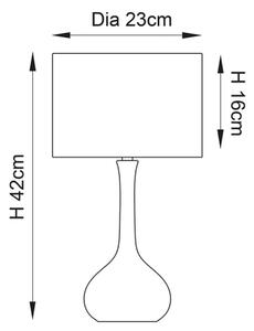 Lampă dimabilă de masă Endon 61192 PICCADILLY 1xE14/40W/230V crom mat/gri