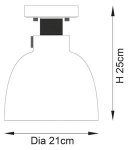 Plafonieră Endon 99106 URBAN 1xE27/10W/230V negru/transparent