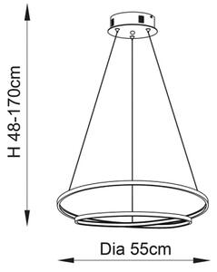 Lustră LED pe cablu Endon 72479 SCRIBBLE LED/31,5W/230V 3000K auriu
