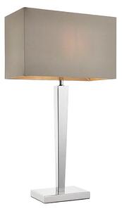 Lampă de masă MORETO 1xE27/60W/230V crom lucios/gri