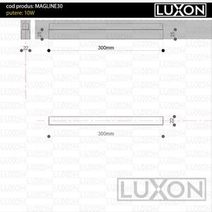 Proiector pentru sina magnetica LINE30 ALB LED LUXON