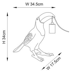Lampă de masă Endon 95077 TOCO TOUCAN 1xE27/10W/230V auriu