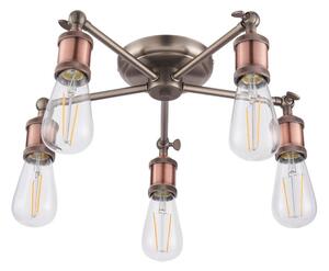 Endon 76336 - Corp de iluminat cu spoturi HAL 5xE27/40W/230V crom mat/cupru