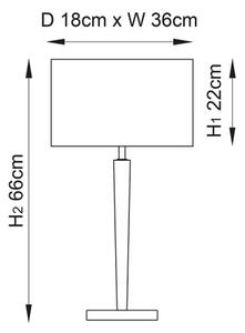 Lampă de masă MORETO 1xE27/60W/230V crom lucios/gri