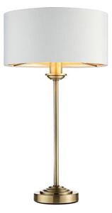 Lampă de masă Endon 104054 HIGHCLERE 1xE14/7W/230V alb/alamă d. 25 cm