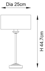 Lampă de masă Endon 104054 HIGHCLERE 1xE14/7W/230V alb/alamă d. 25 cm