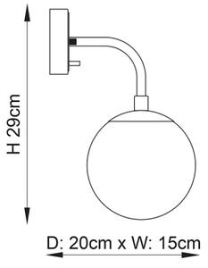 Aplică Endon 106664 ONTARIO 1xE14/7W/230V negru/fumuriu