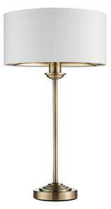 Lampă de masă Endon 104054 HIGHCLERE 1xE14/7W/230V alb/alamă d. 25 cm