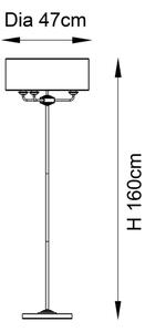 Lampadar Endon 98935 HIGHCLERE 3xE14/40W/230V alb/alamă