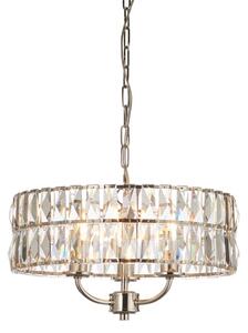 Lustră pe lanț Endon 104466 CLIFTON 3xE14/6W/230V crom lucios/transparent