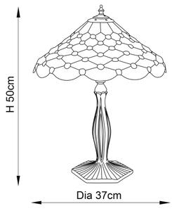 Endon 64301 - Lampă de masă Tiffany PEARL 1xE27/60W/230V, diam. 37 cm