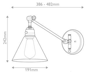 Lampă de perete Hinkley HK-ARTI-1W-HB-CG ARTI 1xE27/60W/230V alamă