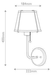 Lampă de perete Hinkley HK-CLARKE1-DBR-OW CLARKE 1xE27/40W/230V alamă/alb