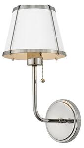 Lampă de perete Hinkley HK-CLARKE1-PN-WHq CLARKE 1xE27/40W/230V crom/alb